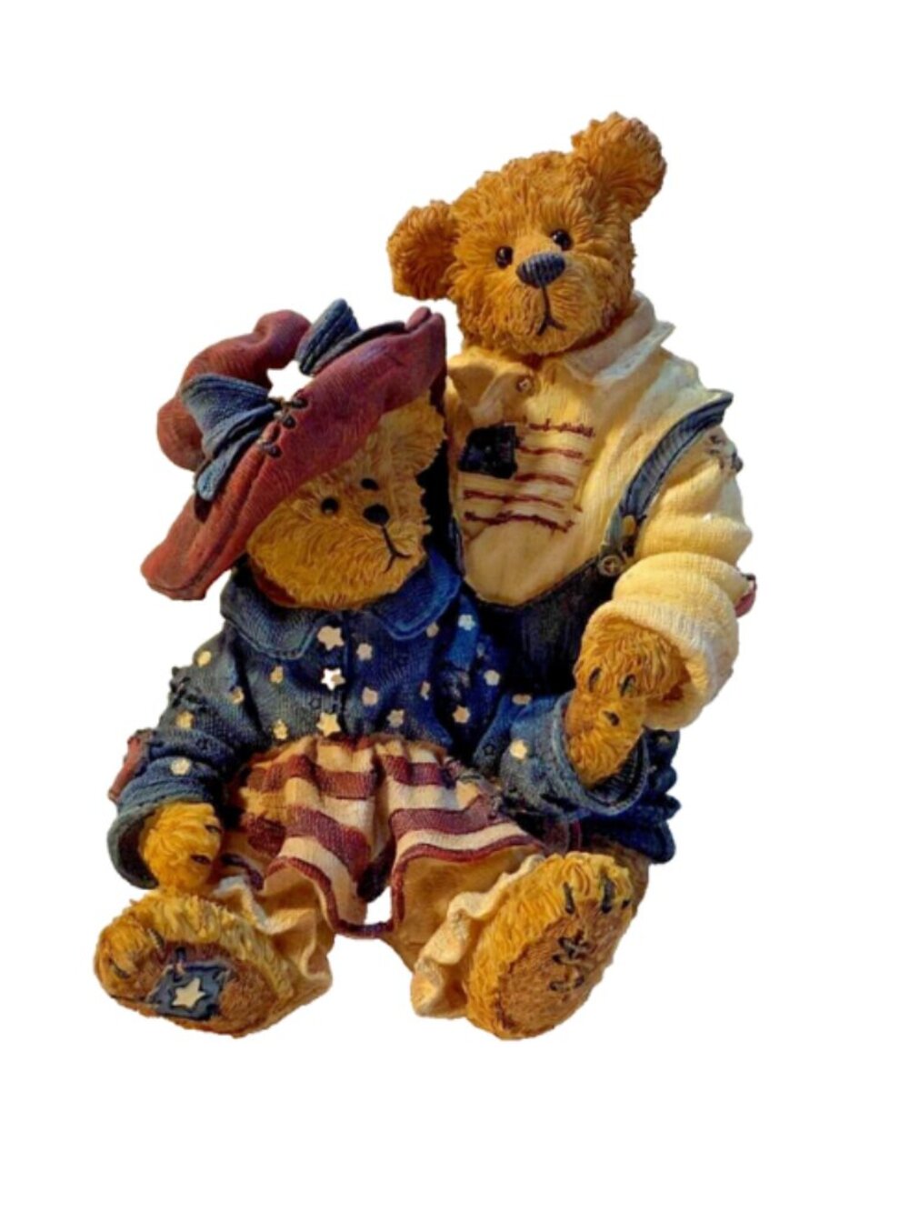Boyds Bears NIB Libby and Sam Glory Days Patriotic Figurine, #228531, 2008